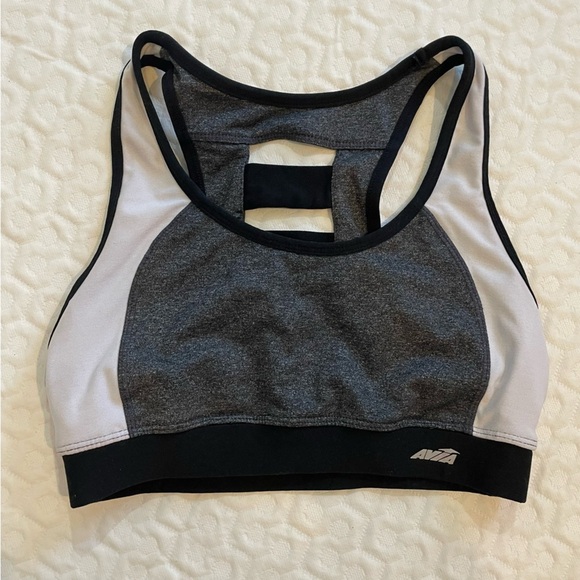 Avía Sport’s Bra Grey and Black Strappy Back Sporty Size Small Moderate Support - Picture 1 of 7